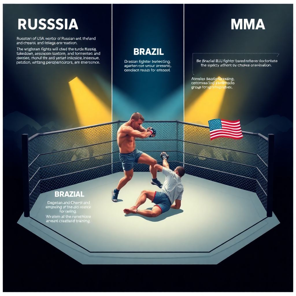 Национальные школы ММА: отличия российских, бразильских и американских бойцов